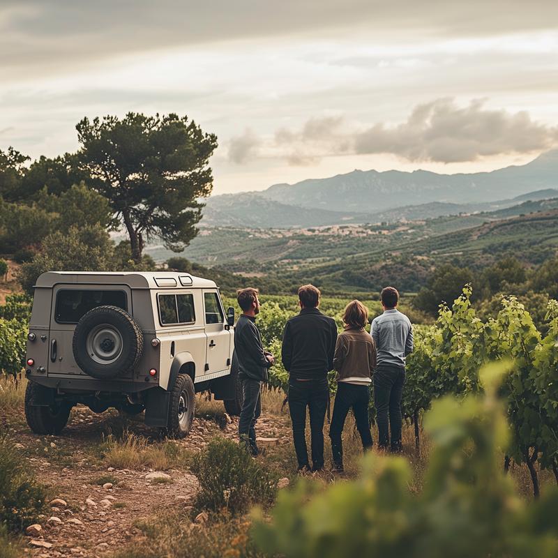 Treballadors a la vinya durant la verema, una experiència autèntica de turisme enològic al Priorat.